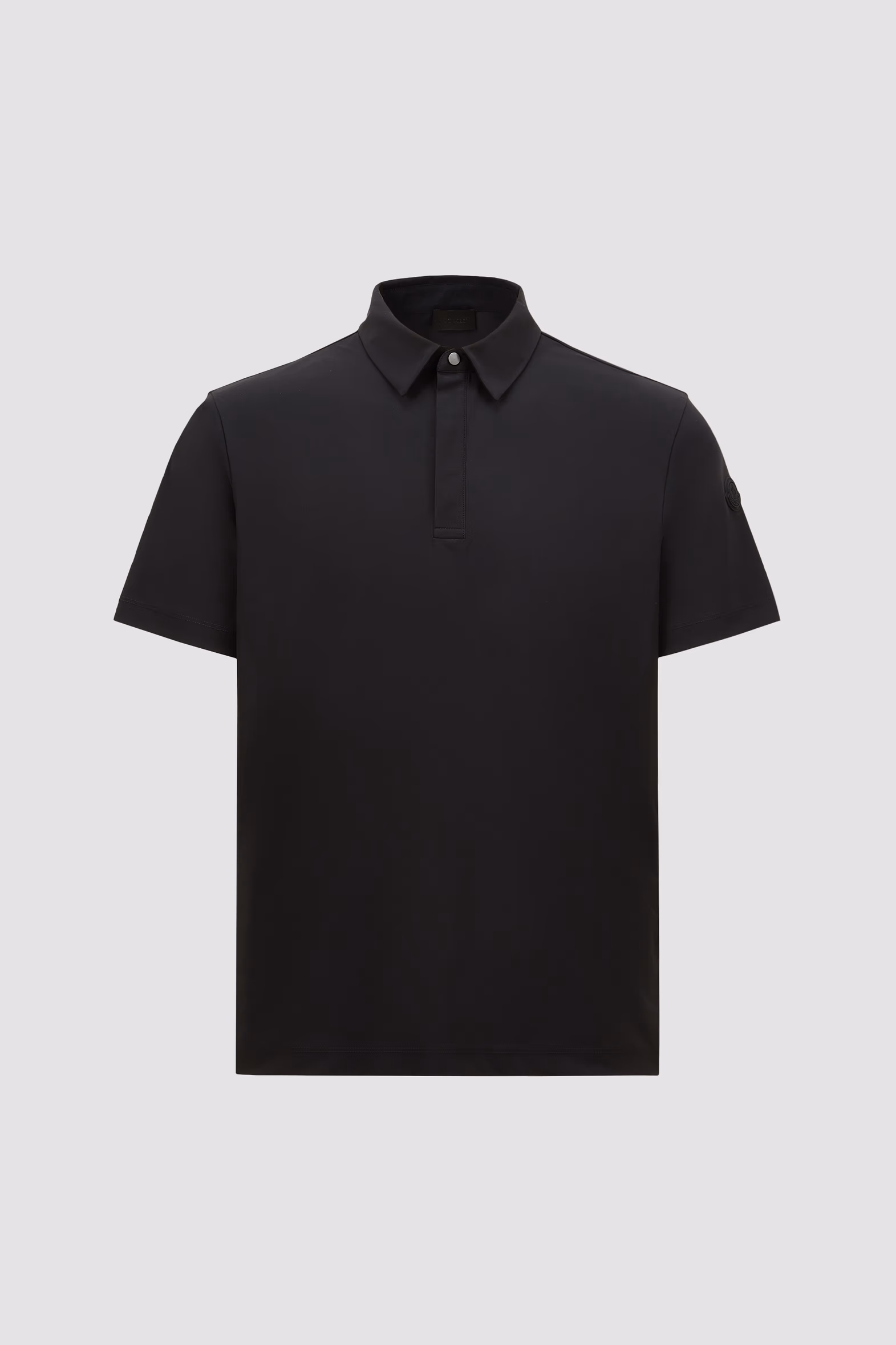 Logo Patch Polo Shirt Men Black Moncler 2